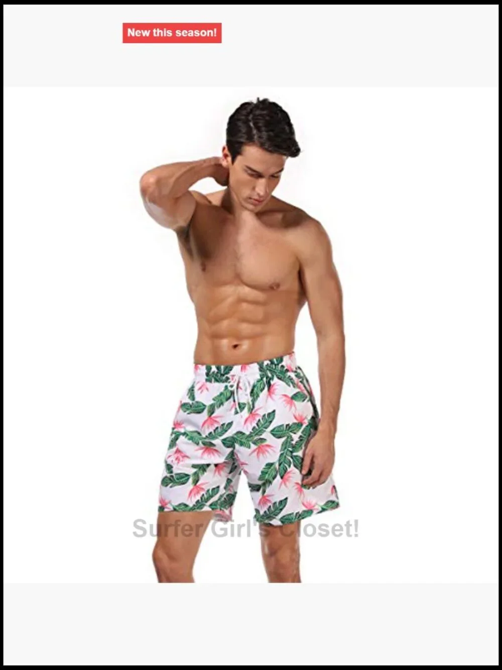 Tropical Leaf Couples Matching Bikini Set with Swim Trunks